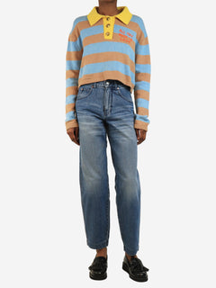 Blue mid-wash jeans - size UK 6 Denim Victoria Beckham 
