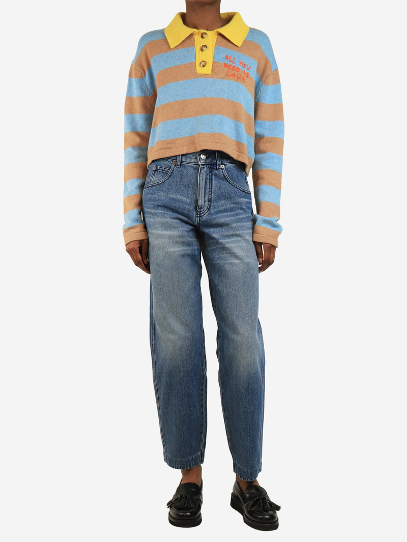 Blue mid-wash jeans - size UK 6 Denim Victoria Beckham 