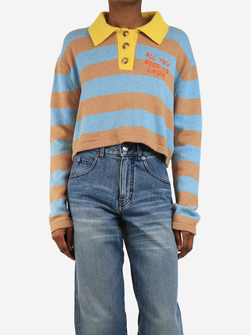 Multicolour striped polo sweater - size XS Knitwear Mira Mikati 