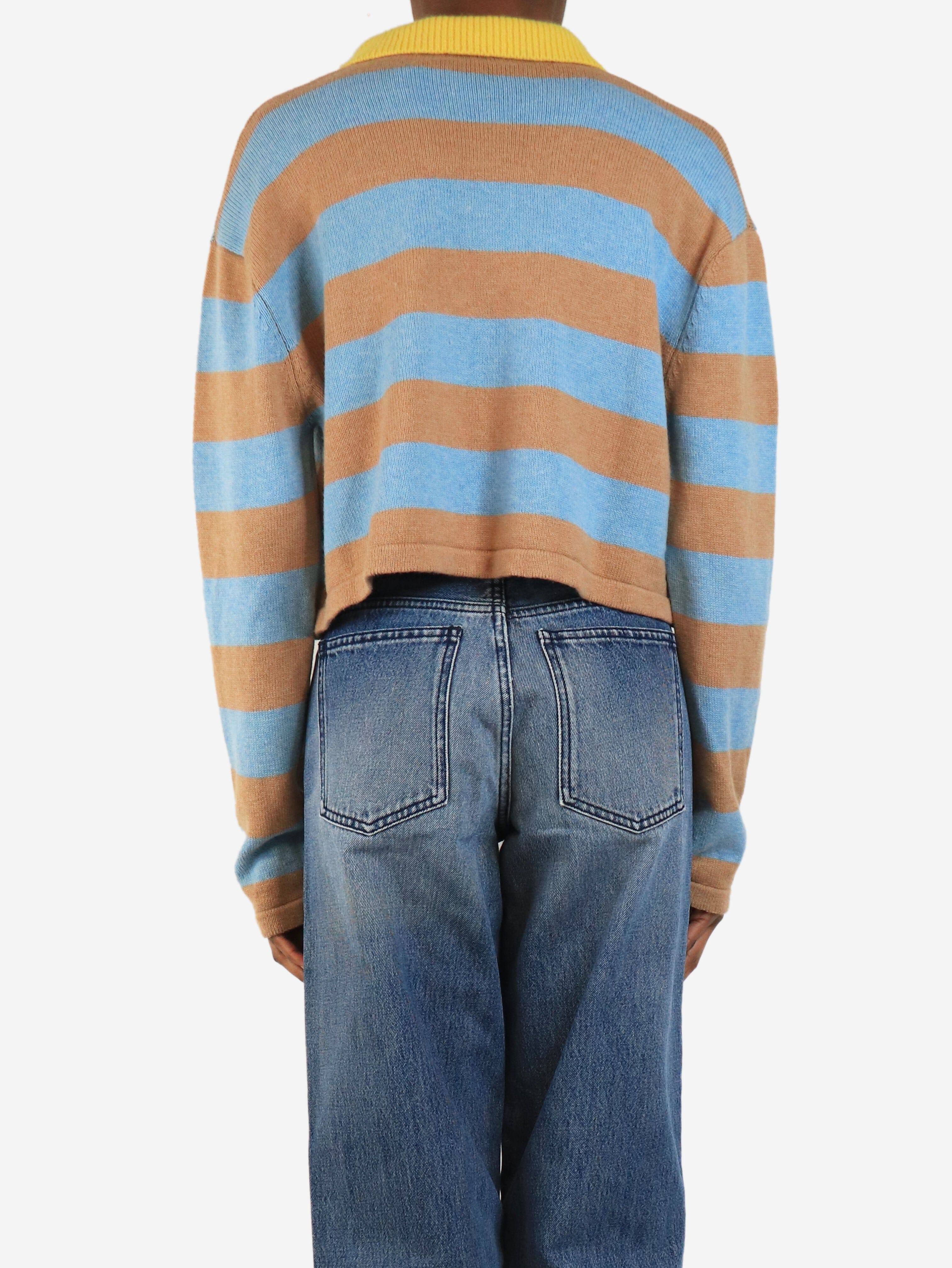 Multicolour striped polo sweater - size XS Knitwear Mira Mikati 