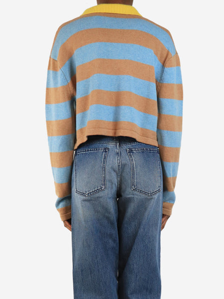 Multicolour striped polo sweater - size XS alternate image
