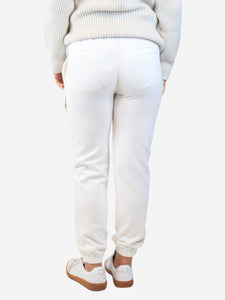 Brunello Cucinelli White cuffed cargo joggers - size S