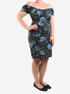 Dolce & Gabbana Blue floral mini dress - size UK 12