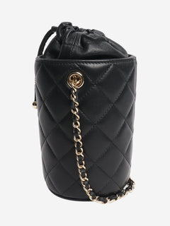 Black 2021 quilted leather bucket bag Cross-body bags Chanel 