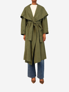 Khaki green Albatros belted trench coat - size S Coats & Jackets Soeur 