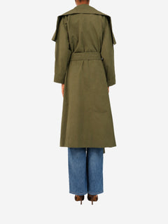 Khaki green Albatros belted trench coat - size S Coats & Jackets Soeur 