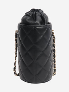 Black 2021 quilted leather bucket bag Cross-body bags Chanel 