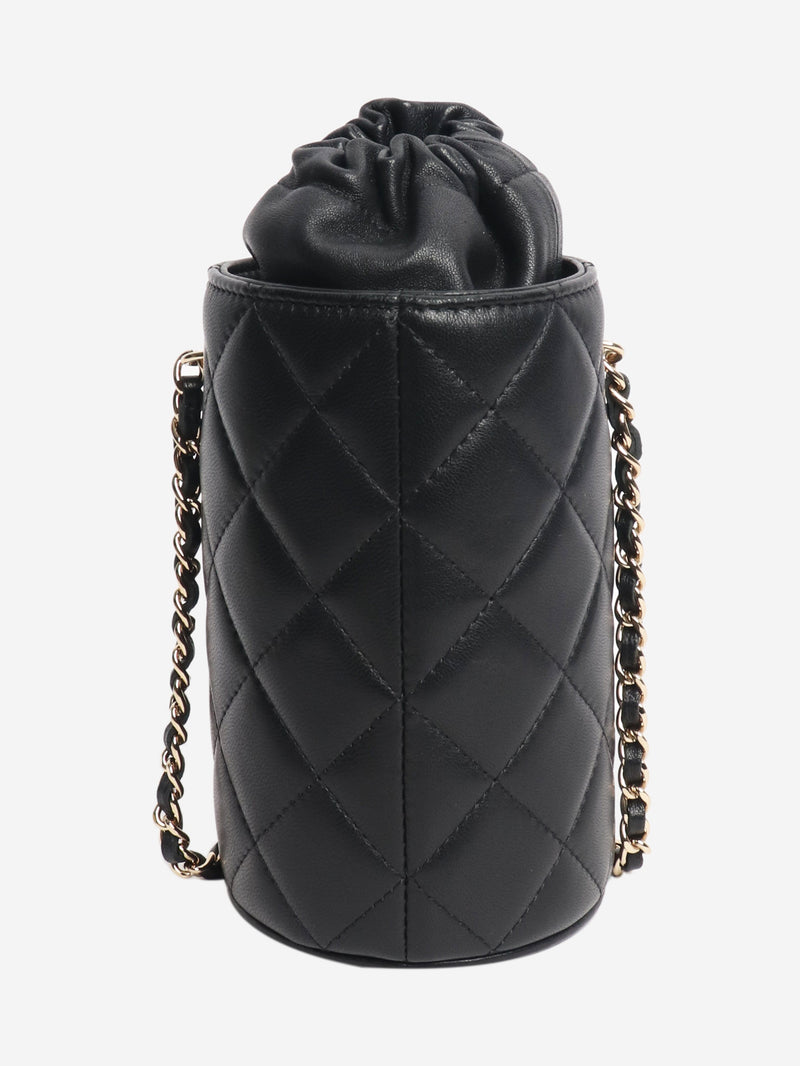 Black 2021 quilted leather bucket bag Cross-body bags Chanel 