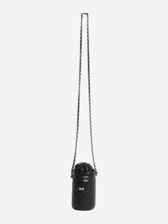 Black 2021 quilted leather bucket bag Cross-body bags Chanel 