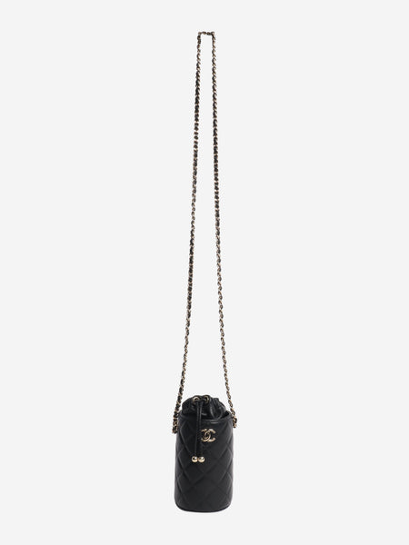 Black 2021 quilted leather bucket bag alternate image