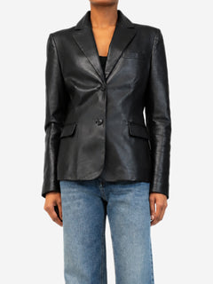 Black Fenice leather blazer - size UK 14 Coats & Jackets Altuzarra 