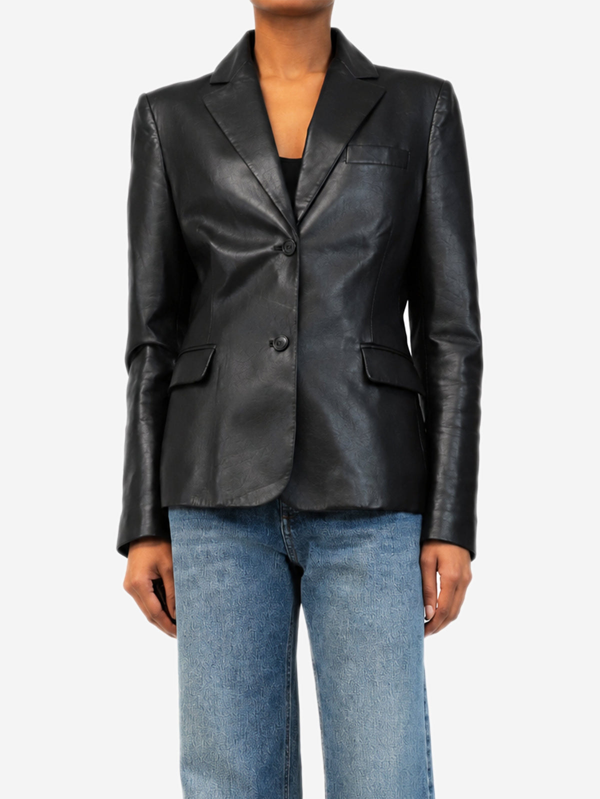 Black Fenice leather blazer - size UK 14 Coats & Jackets Altuzarra 