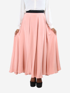 Roksanda Pink silk maxi skirt - size UK 14