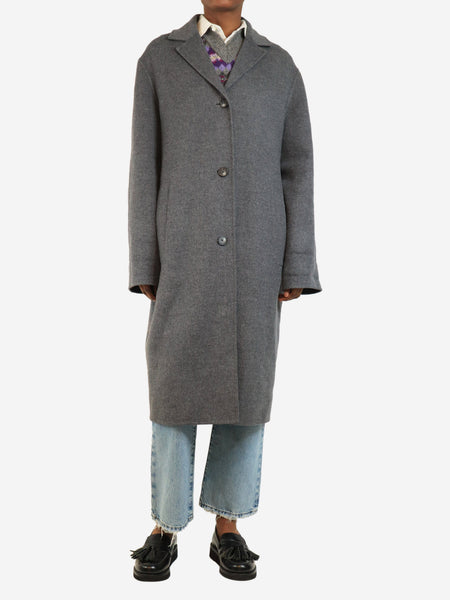 Grey cashmere coat - size UK 8 product image