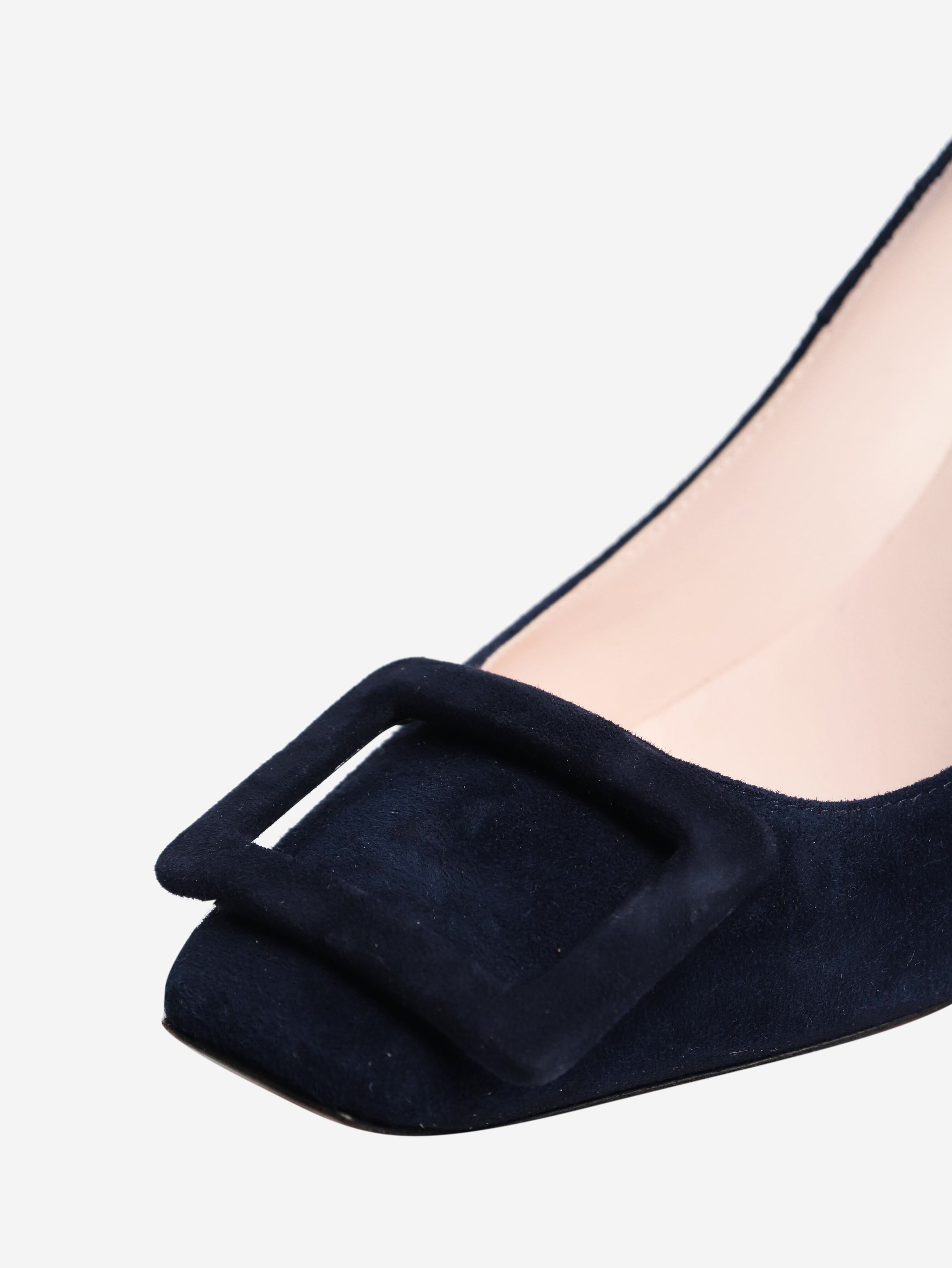 Navy suede Trompette pumps - size EU 36 (UK 3) Heels Roger Vivier 