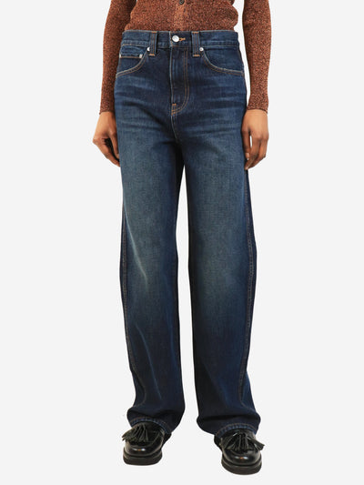 Blue Bonnie straight-leg jeans - size UK 6 Denim Khaite 