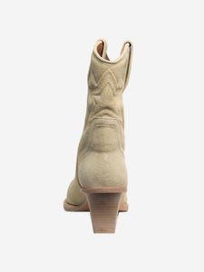 Paris Texas Cream Texas star suede ankle boots - size EU 38