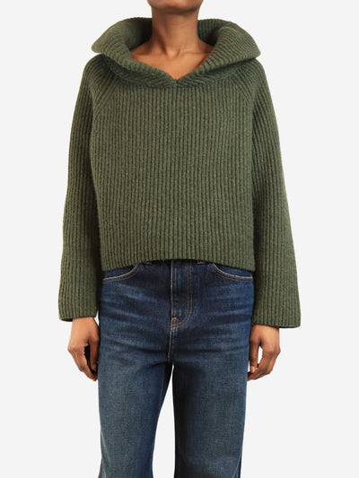 Green chunky knit cashmere jumper - size XS Knitwear Khaite 