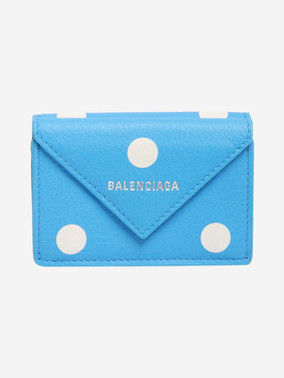 Blue leather polka-dot coin purse Wallet Balenciaga 