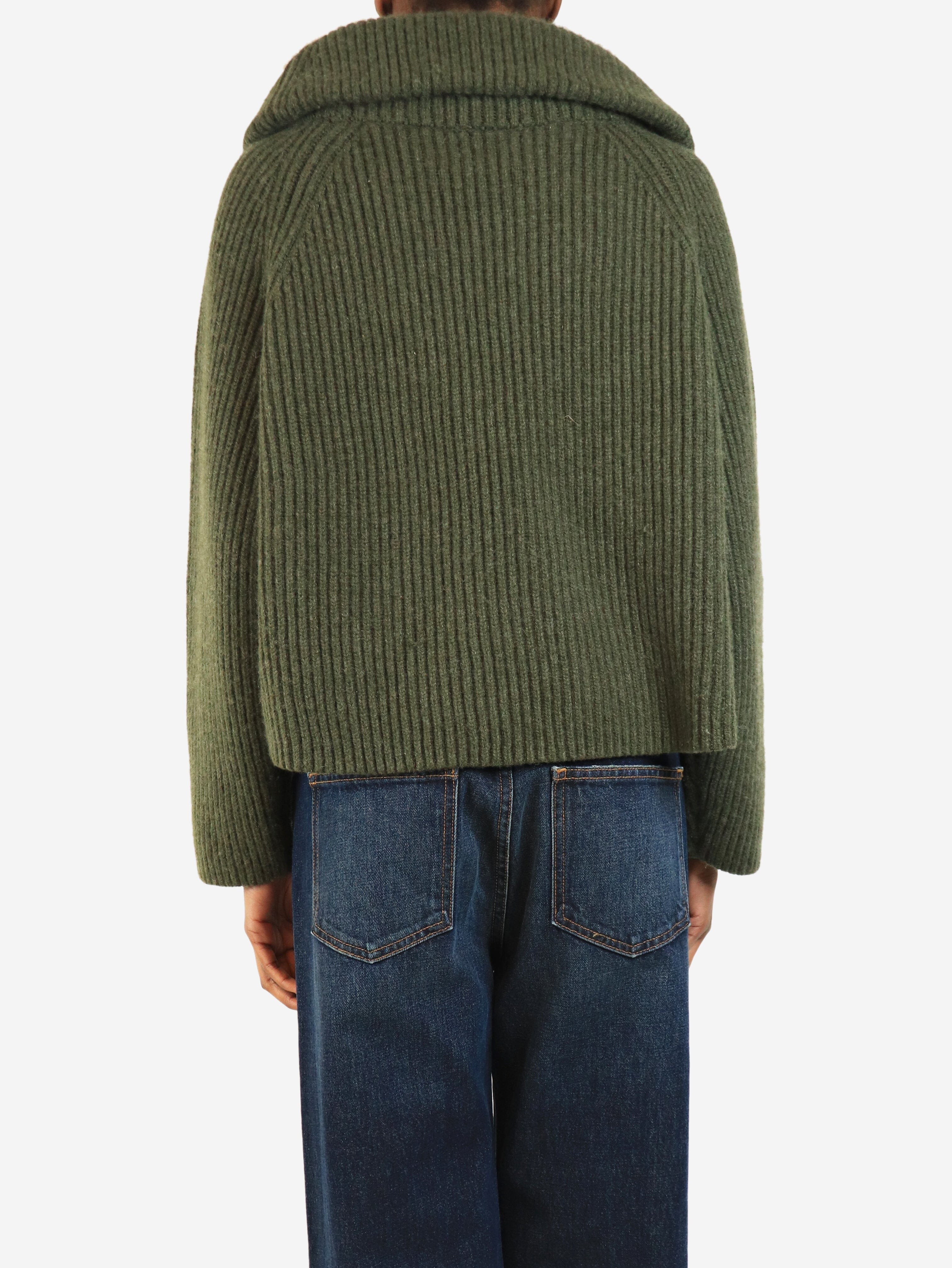 Green chunky knit cashmere jumper - size XS Knitwear Khaite 