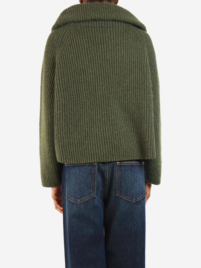 Green chunky knit cashmere jumper - size XS Knitwear Khaite 