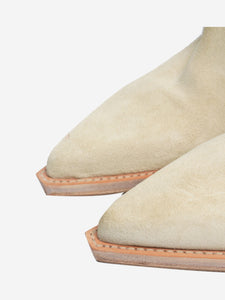 Paris Texas Cream Texas star suede ankle boots - size EU 38