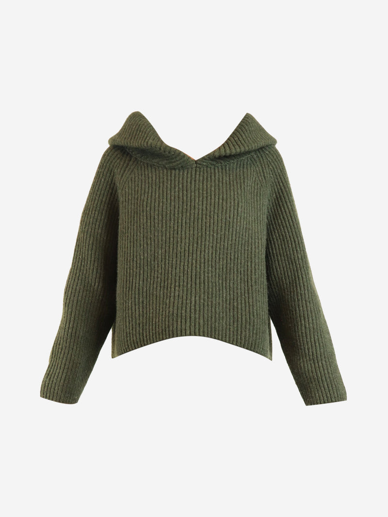 Green chunky knit cashmere jumper - size XS Knitwear Khaite 