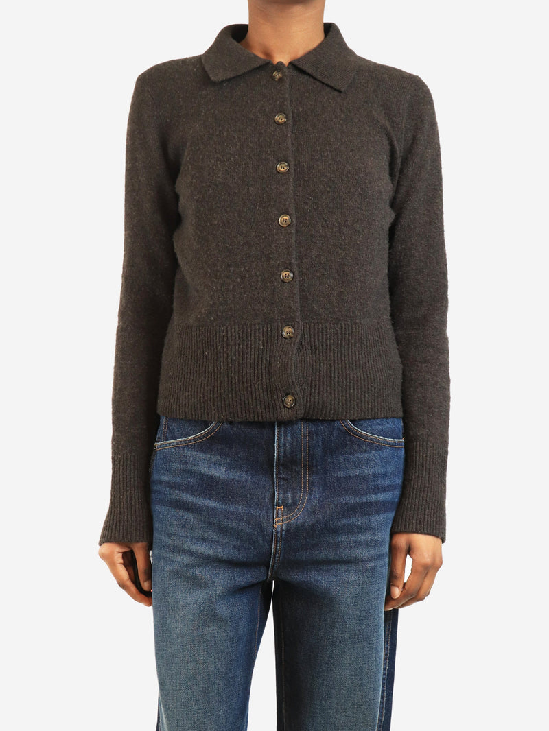 Brown cashmere cardigan - size XS Knitwear Le Kasha 