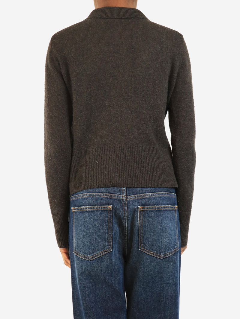 Brown cashmere cardigan - size XS Knitwear Le Kasha 