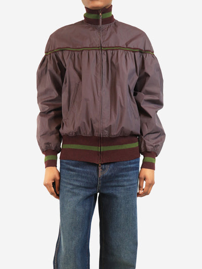 Purple nylon track jacket - size UK 8 Coats & Jackets Jean Paul Gaultier 