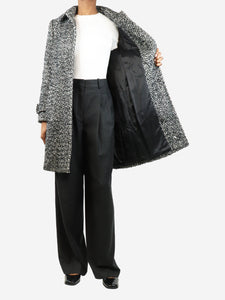 Miu Miu Black tweed wool coat - size UK 6