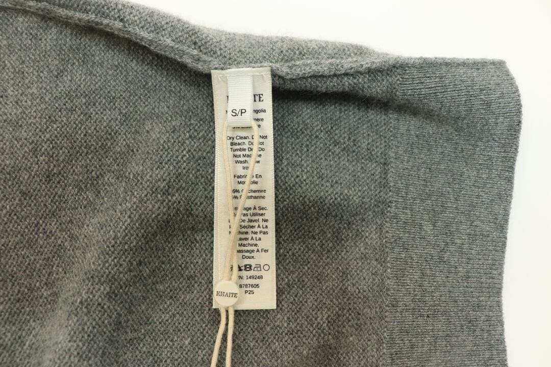 Khaite grey cashmere Shrunken Jo polo top - view 3