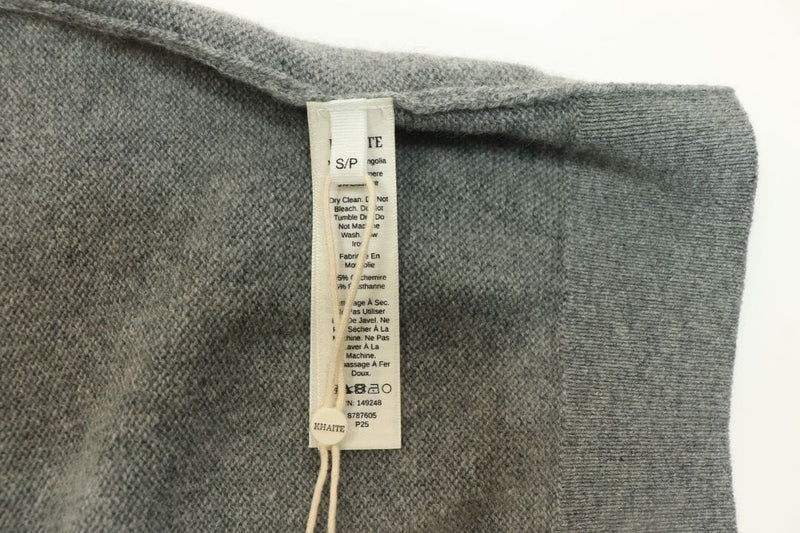 Khaite grey cashmere Shrunken Jo polo top - view 3