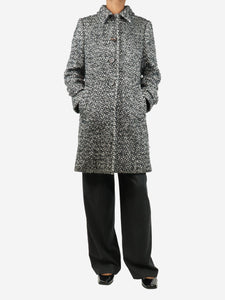 Miu Miu Black tweed wool coat - size UK 6