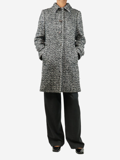 Black tweed wool coat - size UK 6 Coats & Jackets Miu Miu 