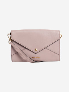 Dusty pink Madras envelope shoulder bag Bags Miu Miu 