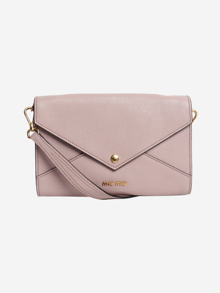 Dusty pink Madras envelope shoulder bag product image