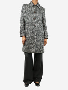 Miu Miu Black tweed wool coat - size UK 6