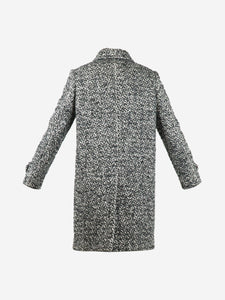 Miu Miu Black tweed wool coat - size UK 6