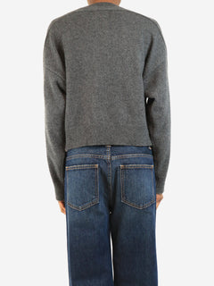 Grey v-neck jumper - size XS Knitwear Loulou de Saison 