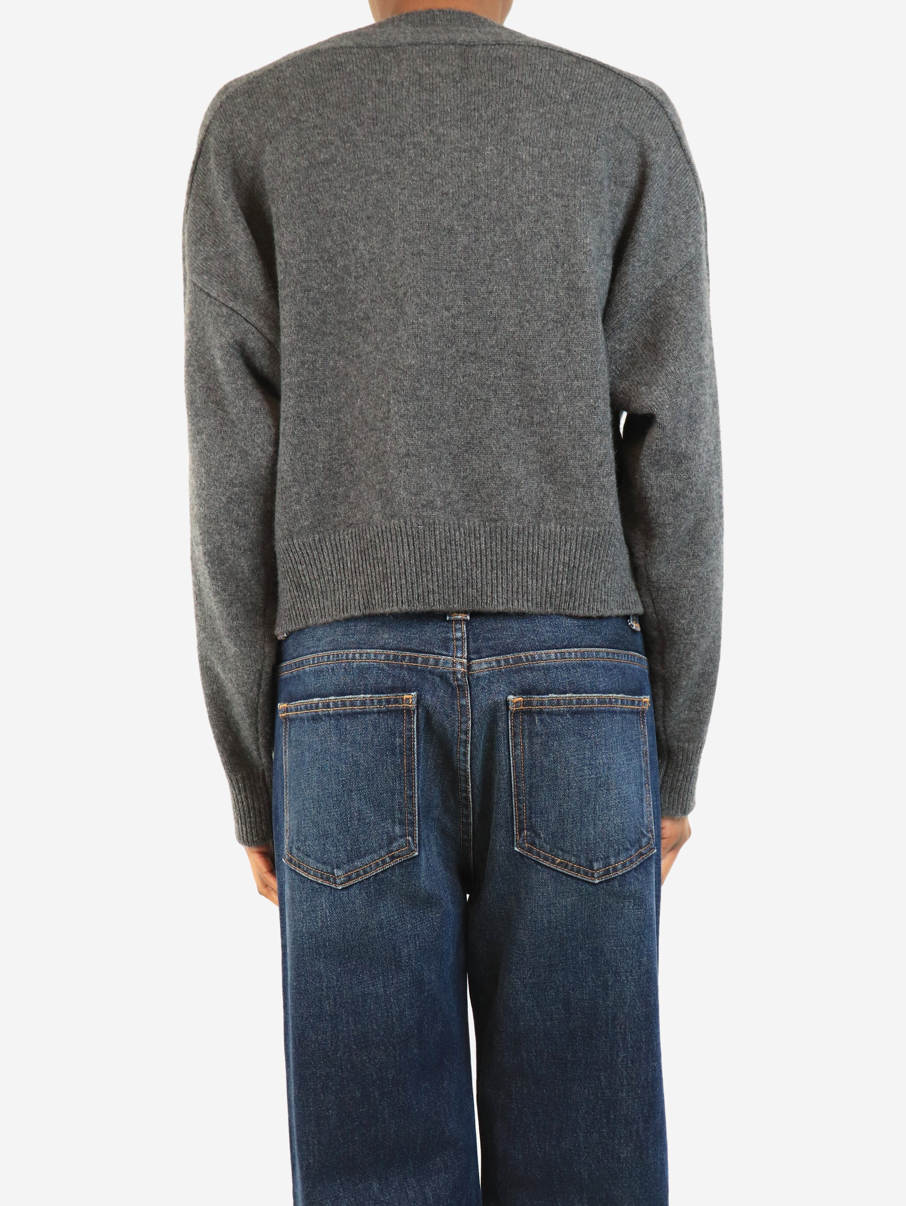 Grey v-neck jumper - size XS Knitwear Loulou de Saison 