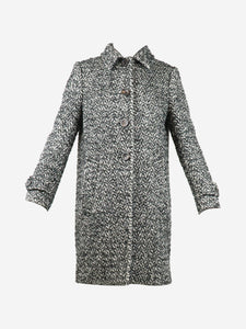 Miu Miu Black tweed wool coat - size UK 6