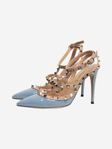 Valentino Blue and lilac patent Rockstud pumps - size EU 38.5