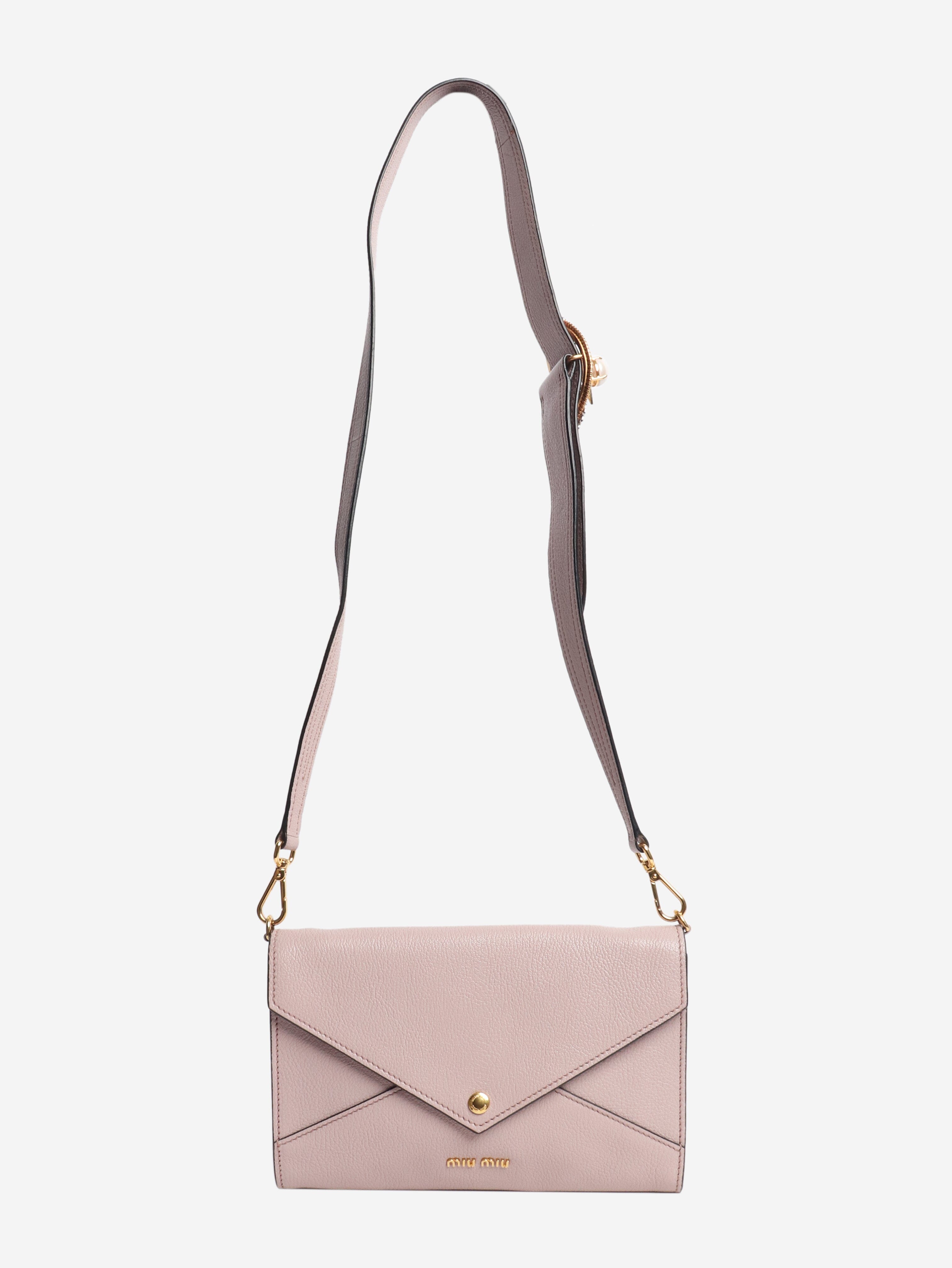 Dusty pink Madras envelope shoulder bag Bags Miu Miu 