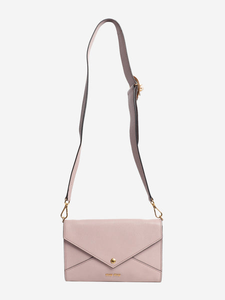 Dusty pink Madras envelope shoulder bag alternate image