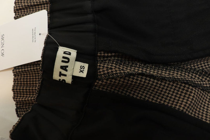 Brown houndstooth straight-leg trousers - size XS Trousers Staud 