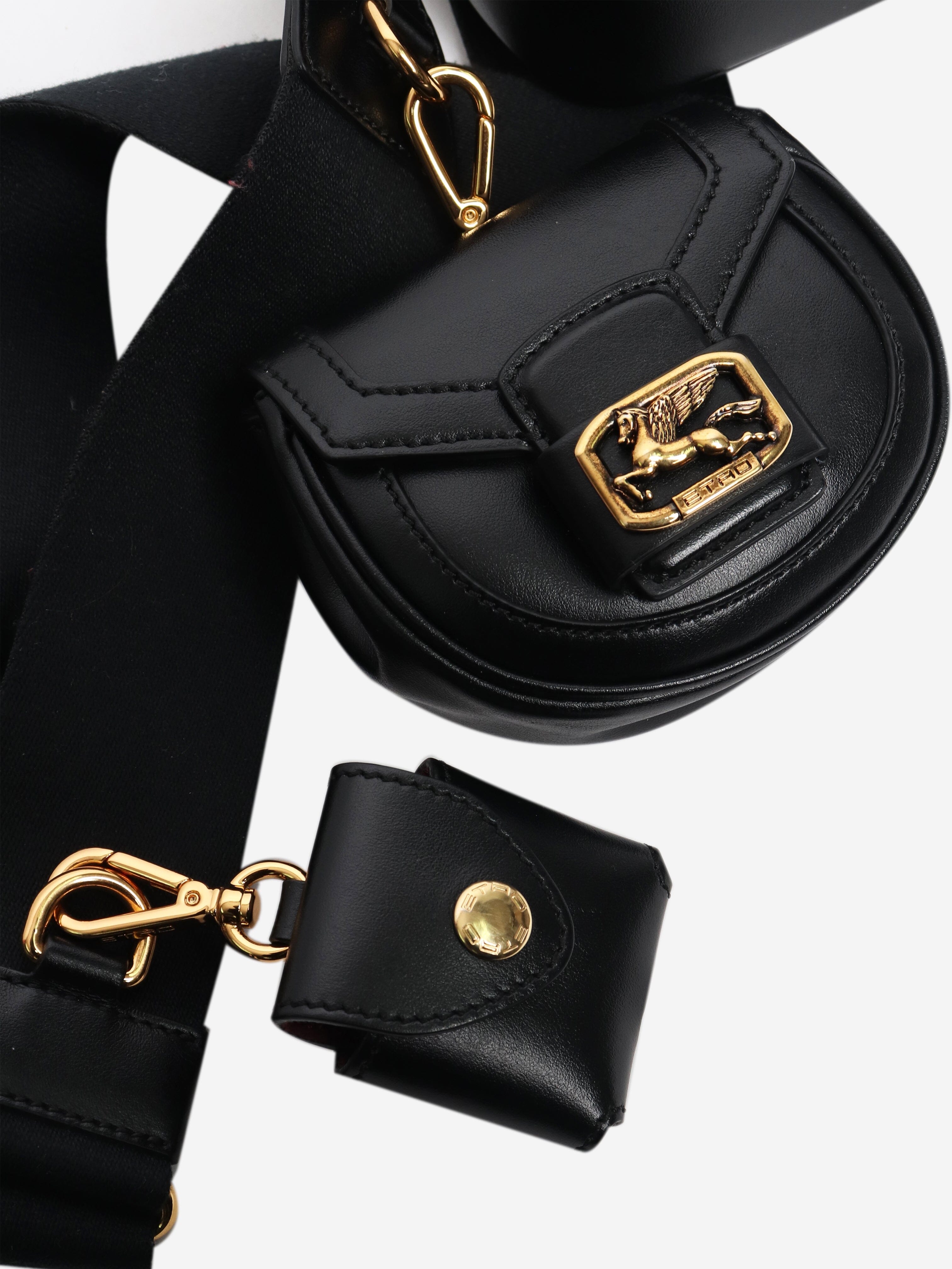 Black leather crossbody bag Cross-body bags Etro 