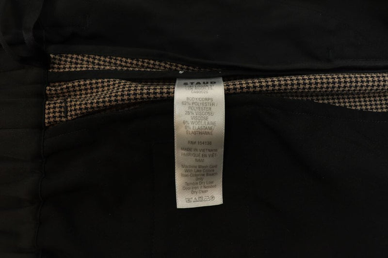 Brown houndstooth straight-leg trousers - size XS Trousers Staud 