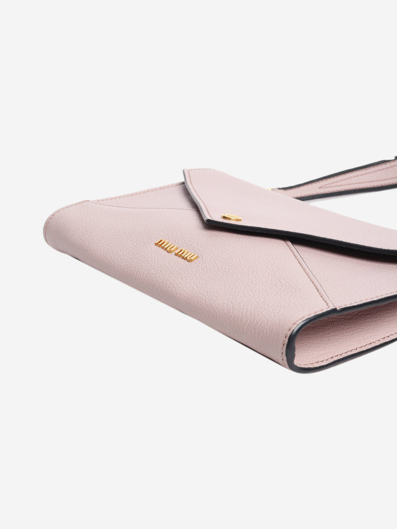 Dusty pink Madras envelope shoulder bag Bags Miu Miu 