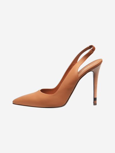 Brown two tone leather heels - size UK 7 Heels Fendi 